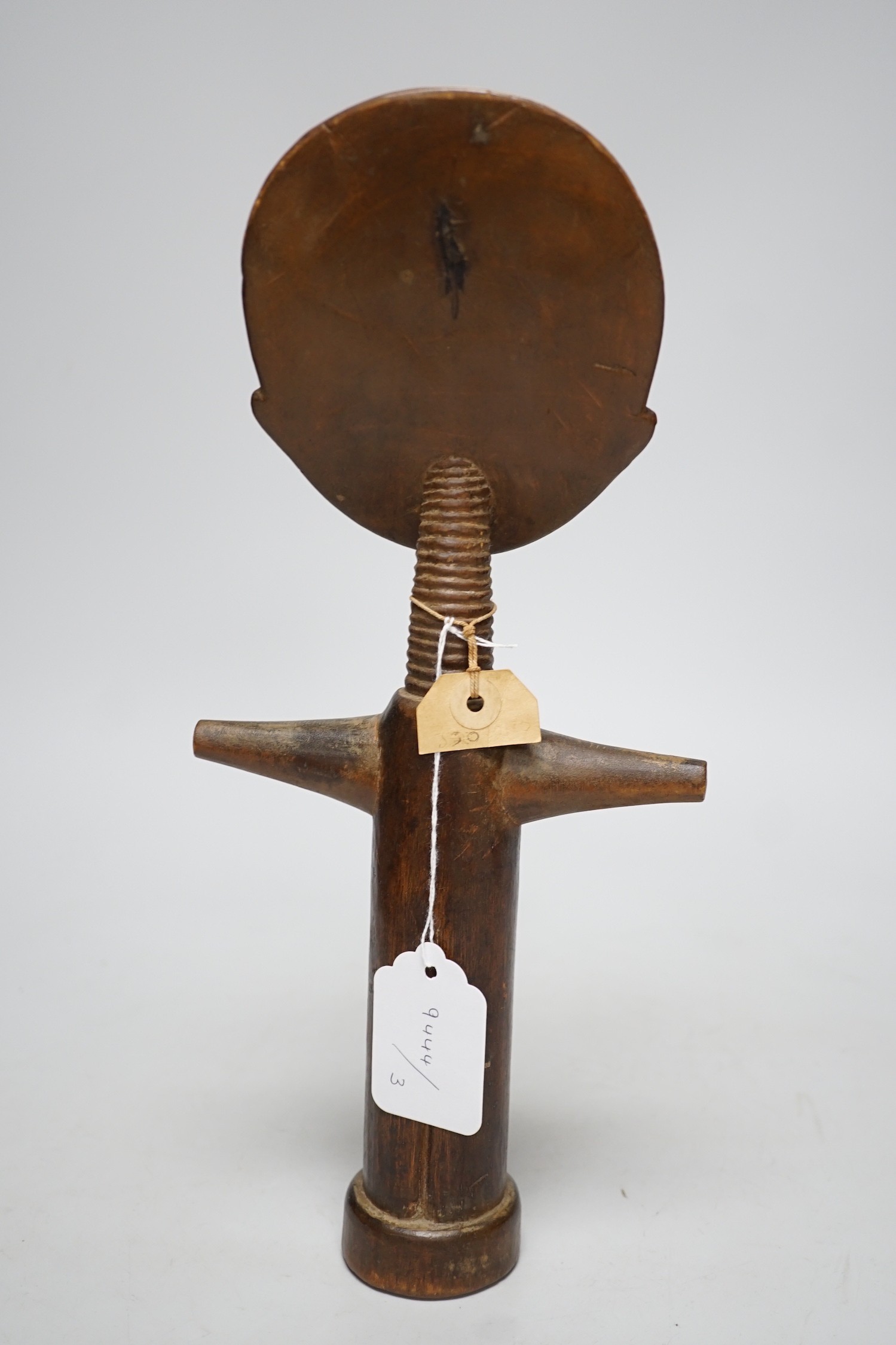 A wooden fertility figure, Ashanti, 34.5cm